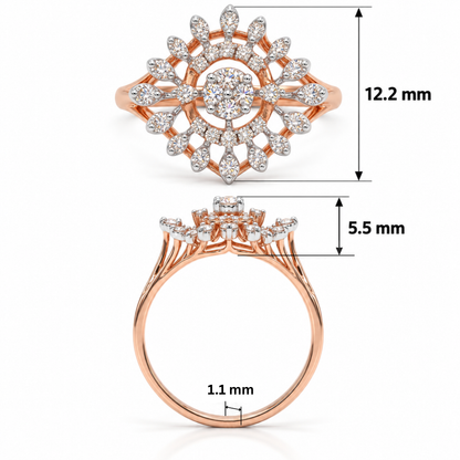 Lotus Flare Lab Grown Diamond Ring