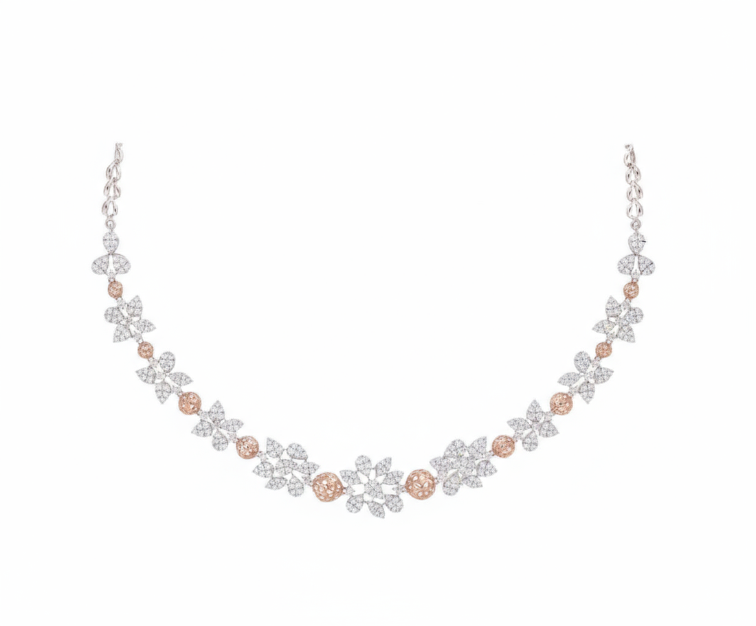 Shimmering Daisy Lab Grown Diamond Necklace