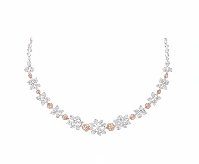 Shimmering Daisy Lab Grown Diamond Necklace