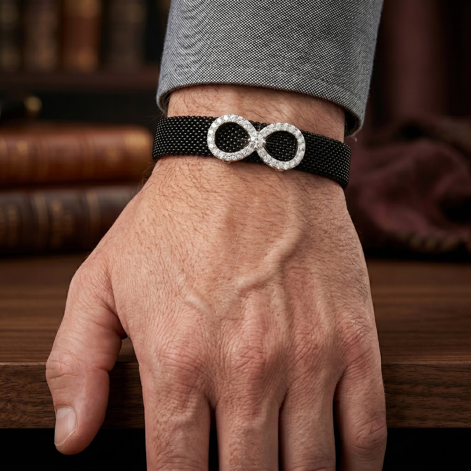 Midnight Infinity Lab Grown Diamond Bracelet