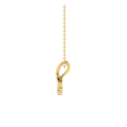 Cosmic Helix Gold Plated Lab Grown Diamond Pendant