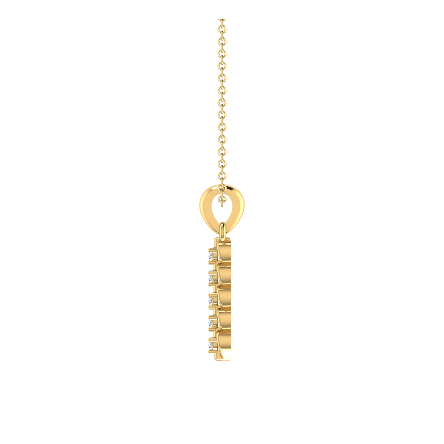 Quintessence Drop Gold Plated Lab Grown Diamond Pendant