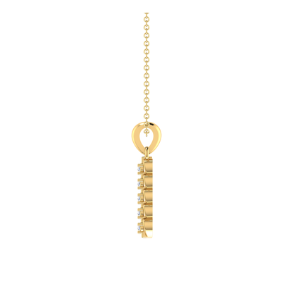 Quintessence Drop Gold Plated Lab Grown Diamond Pendant
