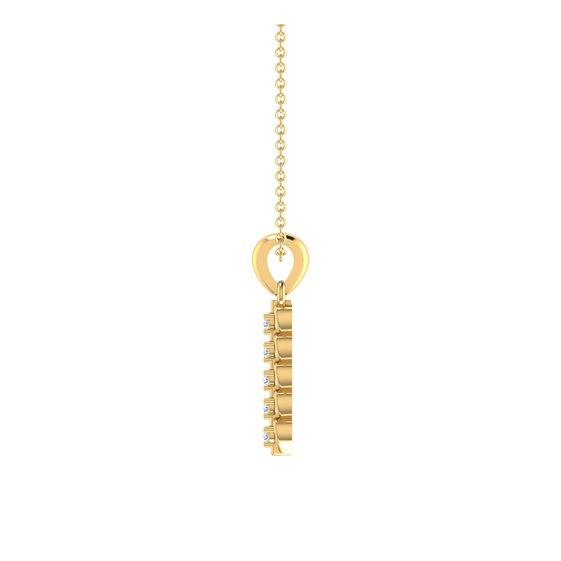 Quintessence Drop Gold Plated Lab Grown Diamond Pendant