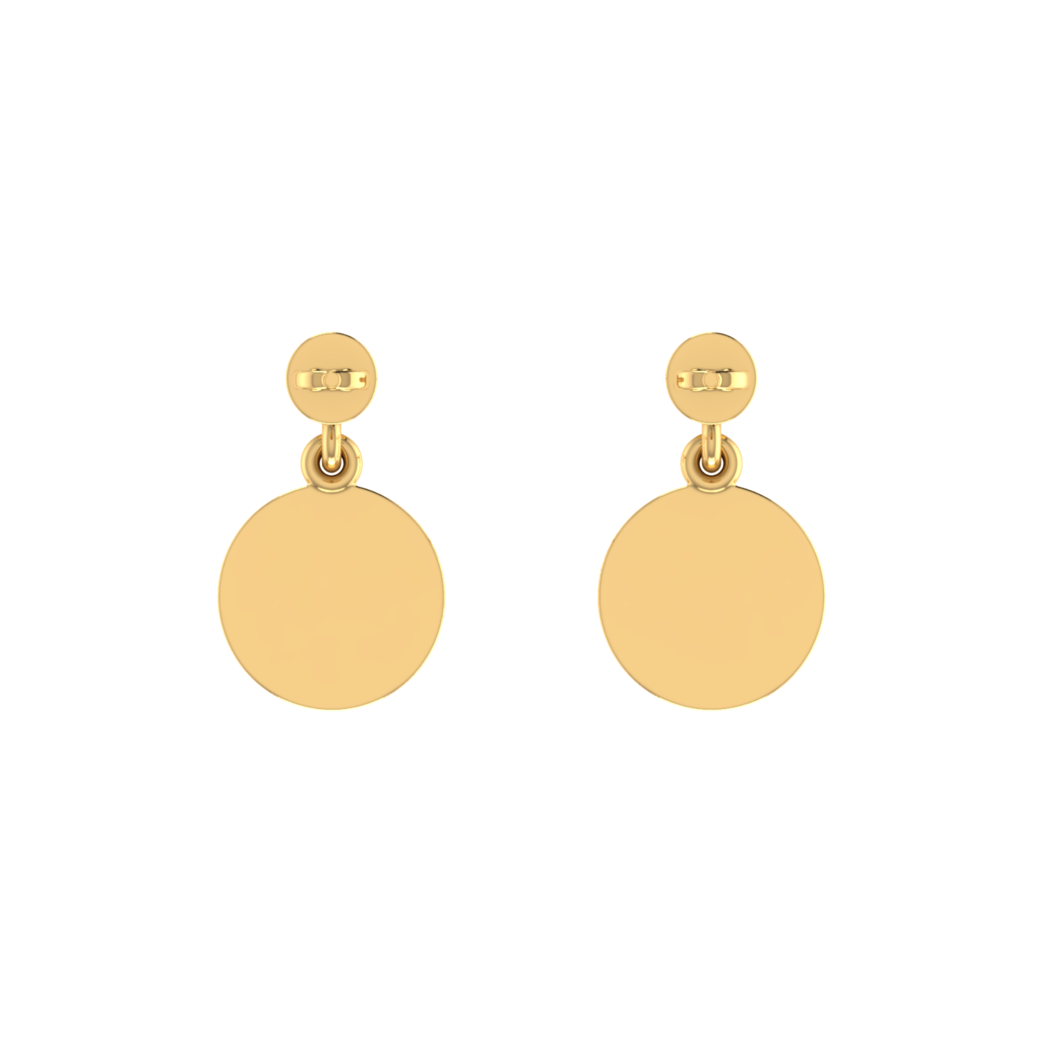 Trinity Medallion Gold Plated Lab Grown Diamond Earrings
