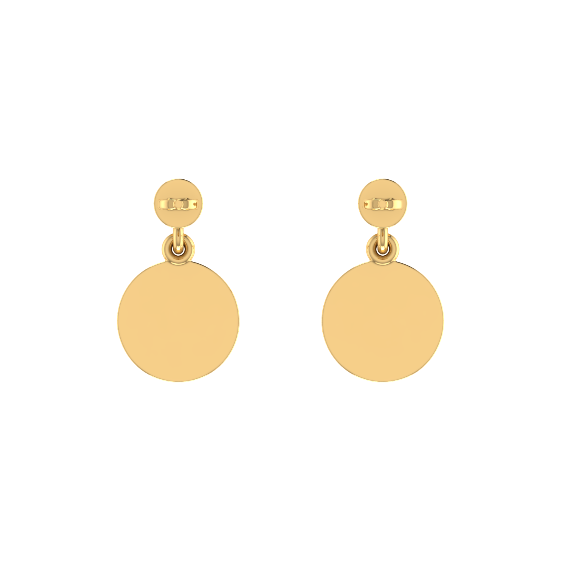 Trinity Medallion Gold Plated Lab Grown Diamond Earrings
