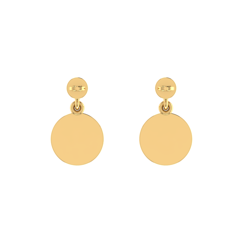 Trinity Medallion Gold Plated Lab Grown Diamond Earrings
