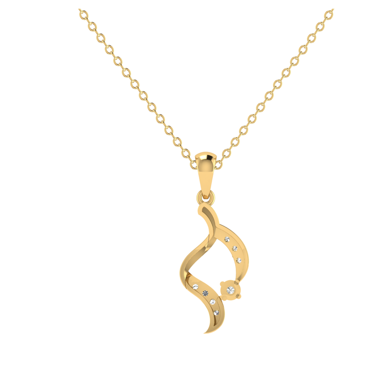 Infinite Taper Gold Plated Lab Grown Diamond Pendant