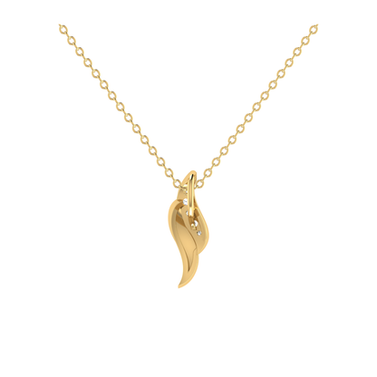 Plume Drop Gold Plated Lab Grown Diamond Pendant