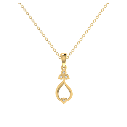 Mist Dewdrop Gold Plated Lab Grown Diamond Pendant