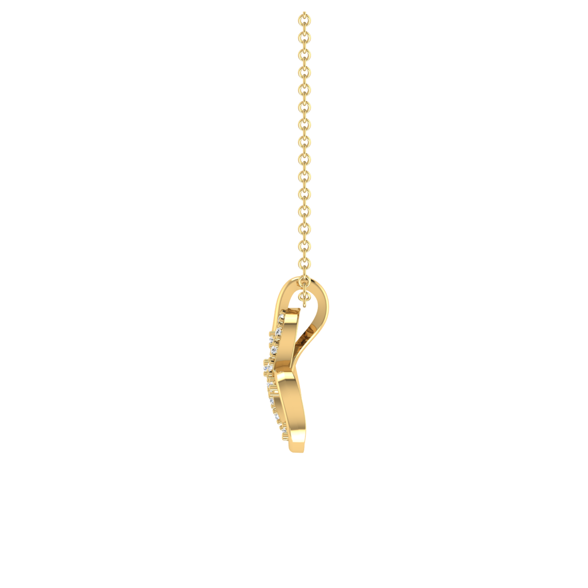 Gardenia Gilded Gold Plated Lab Grown Diamond Pendant