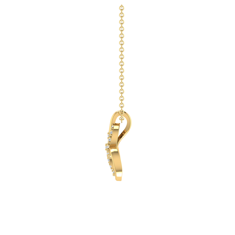 Gardenia Gilded Gold Plated Lab Grown Diamond Pendant