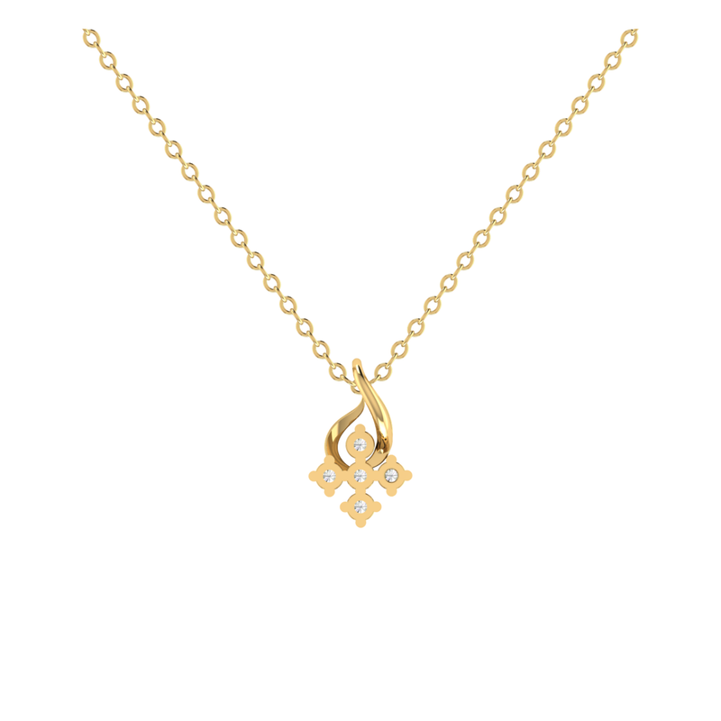 Helix Cross Gold Plated Lab Grown Diamond Pendant