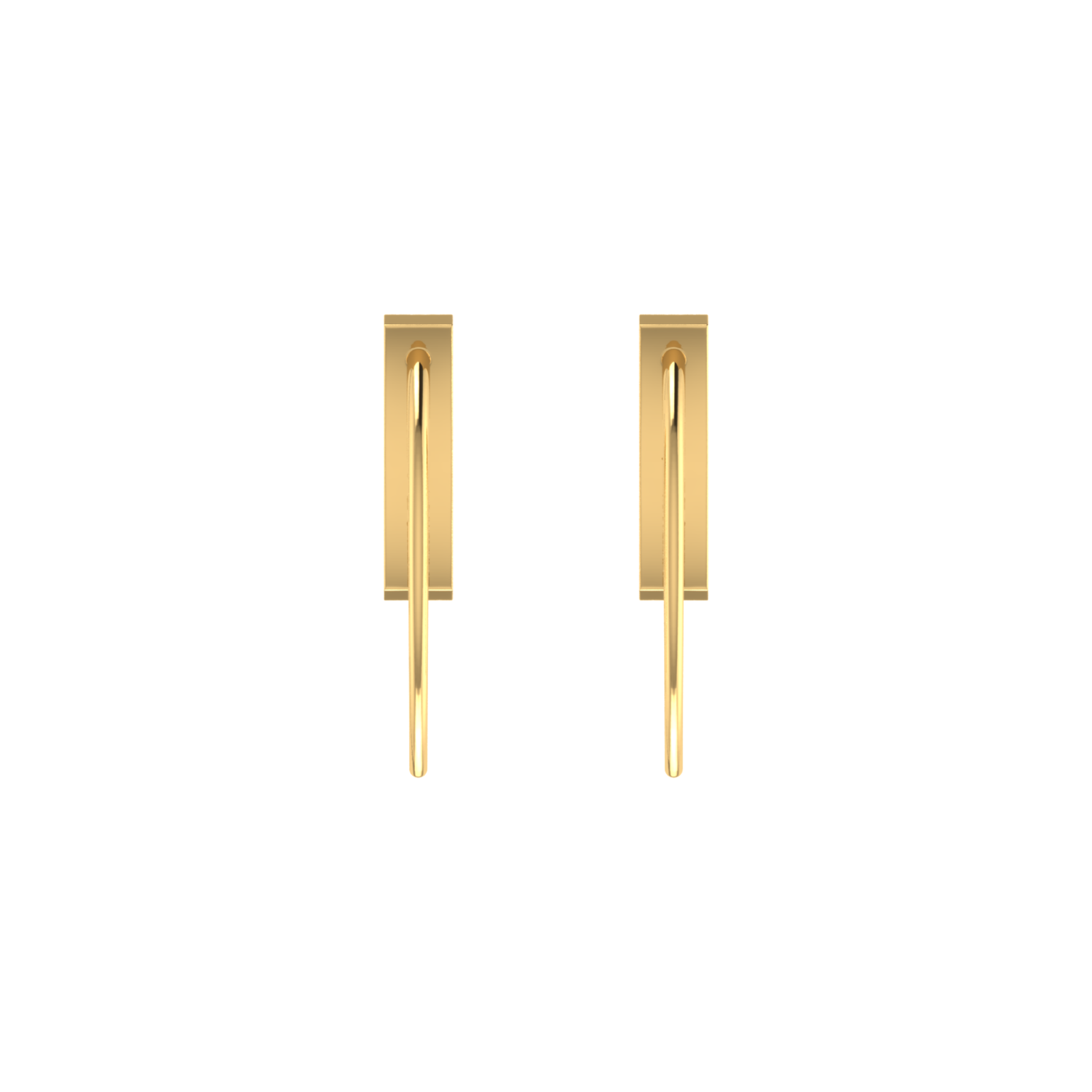 Artisan Frame Drops Gold Plated Lab Grown Diamond Earrings
