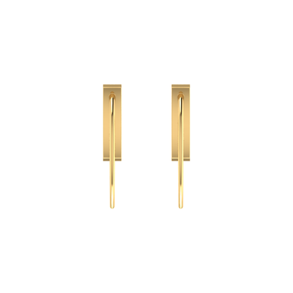 Artisan Frame Drops Gold Plated Lab Grown Diamond Earrings