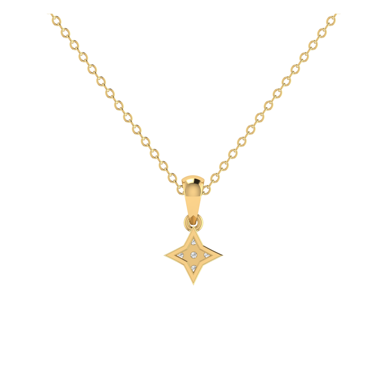 Orchid Flare Drop Gold Plated Lab Grown Diamond Pendant