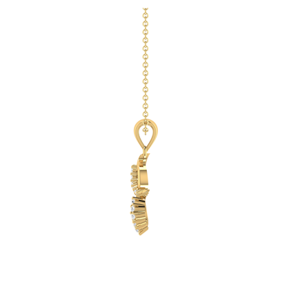 Radiant Interlace Gold Plated Lab Grown Diamond Pendant