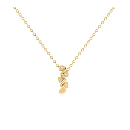 Meander Gold Plated Lab Grown Diamond Pendant