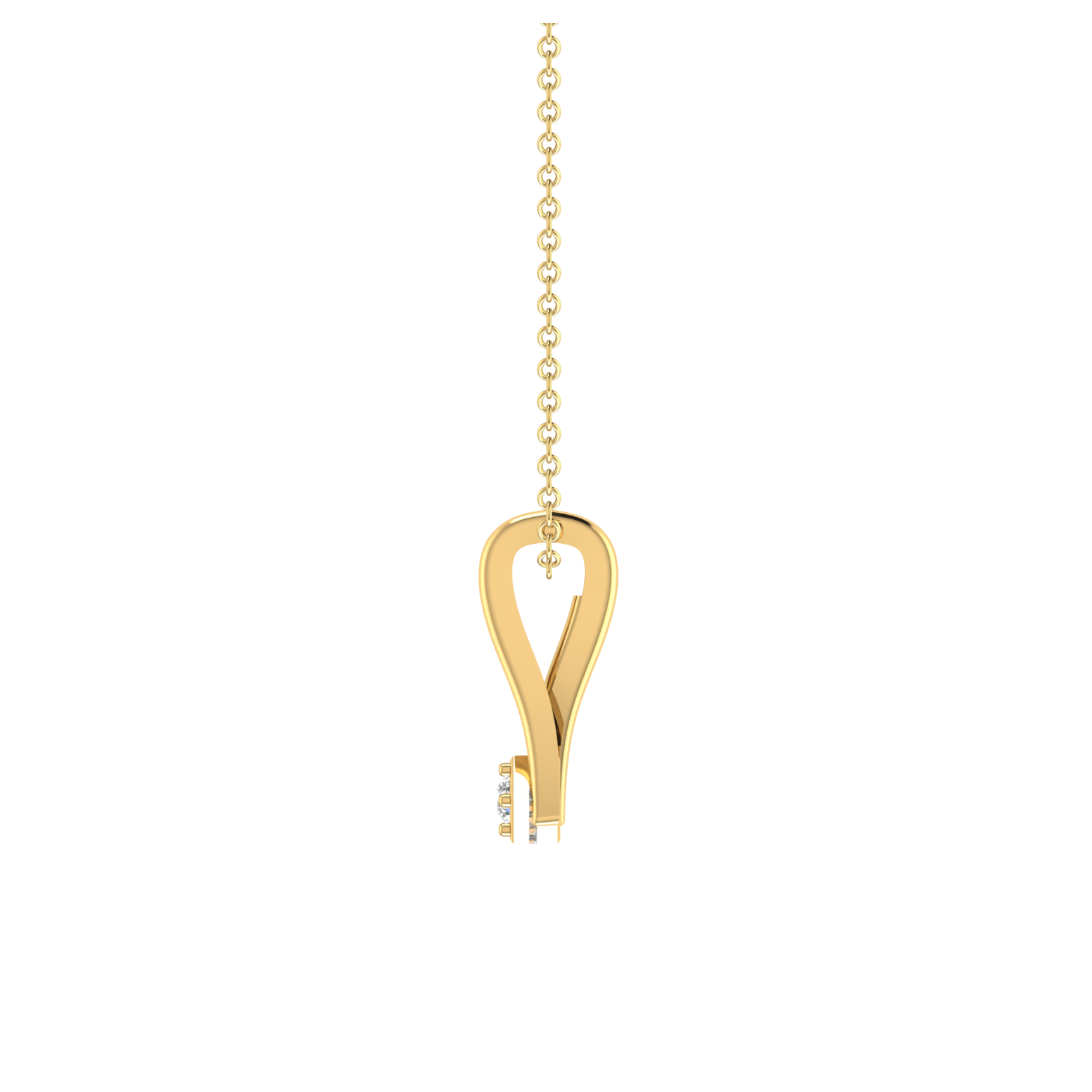 Regal Peak Gold Plated Lab Grown Diamond Pendant