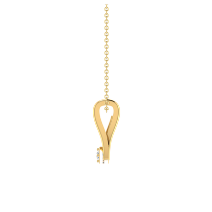 Regal Peak Gold Plated Lab Grown Diamond Pendant