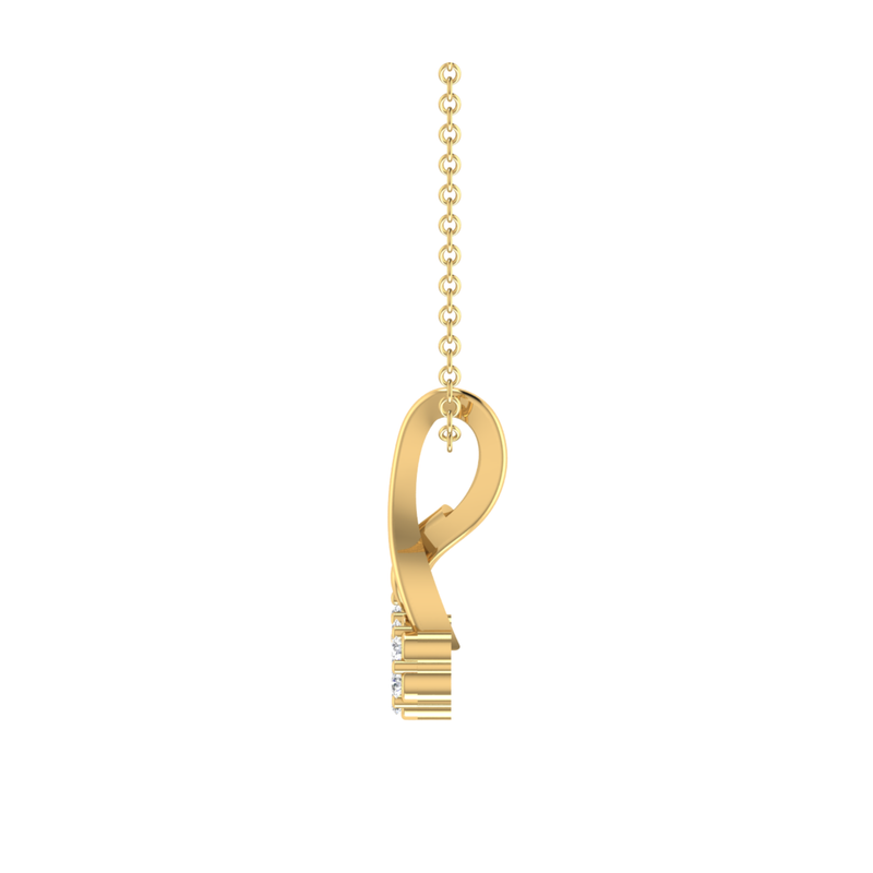 Zenith Flare Gold Plated Lab Grown Diamond Pendant