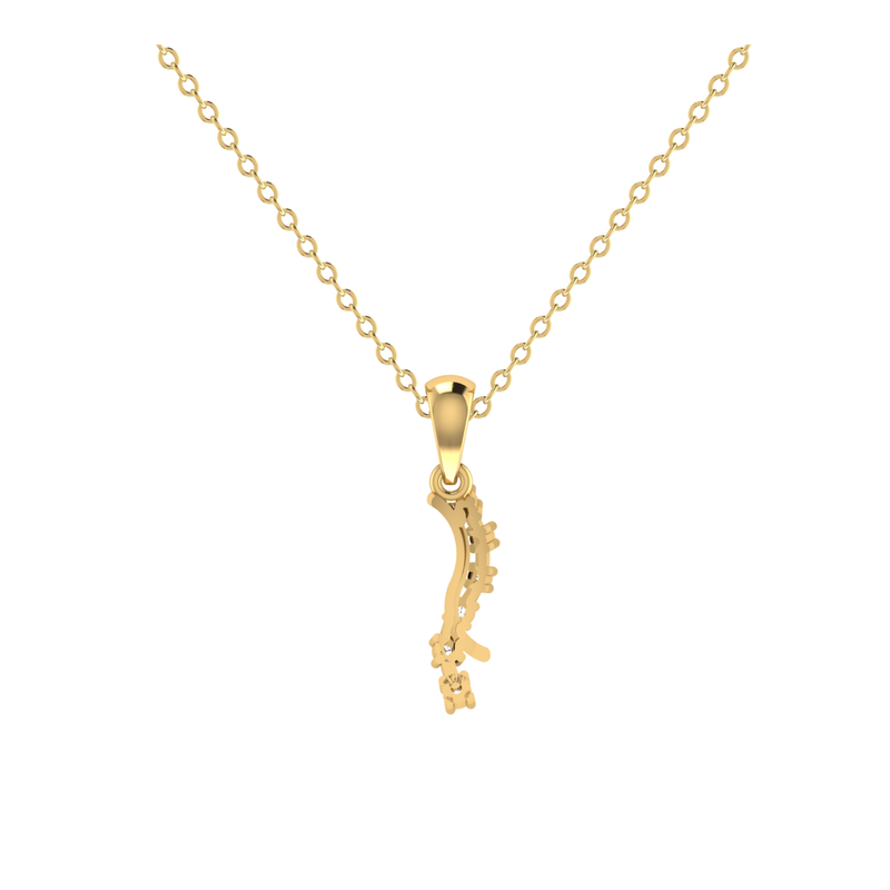 Dew Vine Gold Plated Lab Grown Diamond Pendant