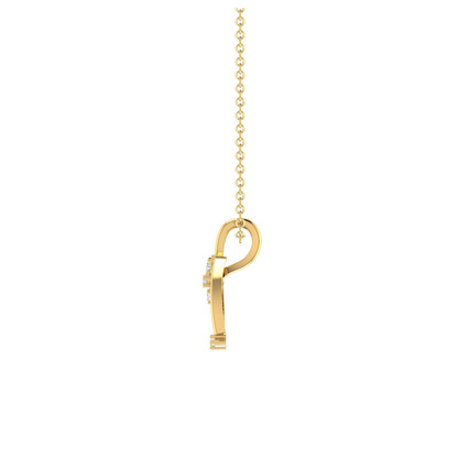 Artisan Tendril Gold Plated Lab Grown Diamond Pendant