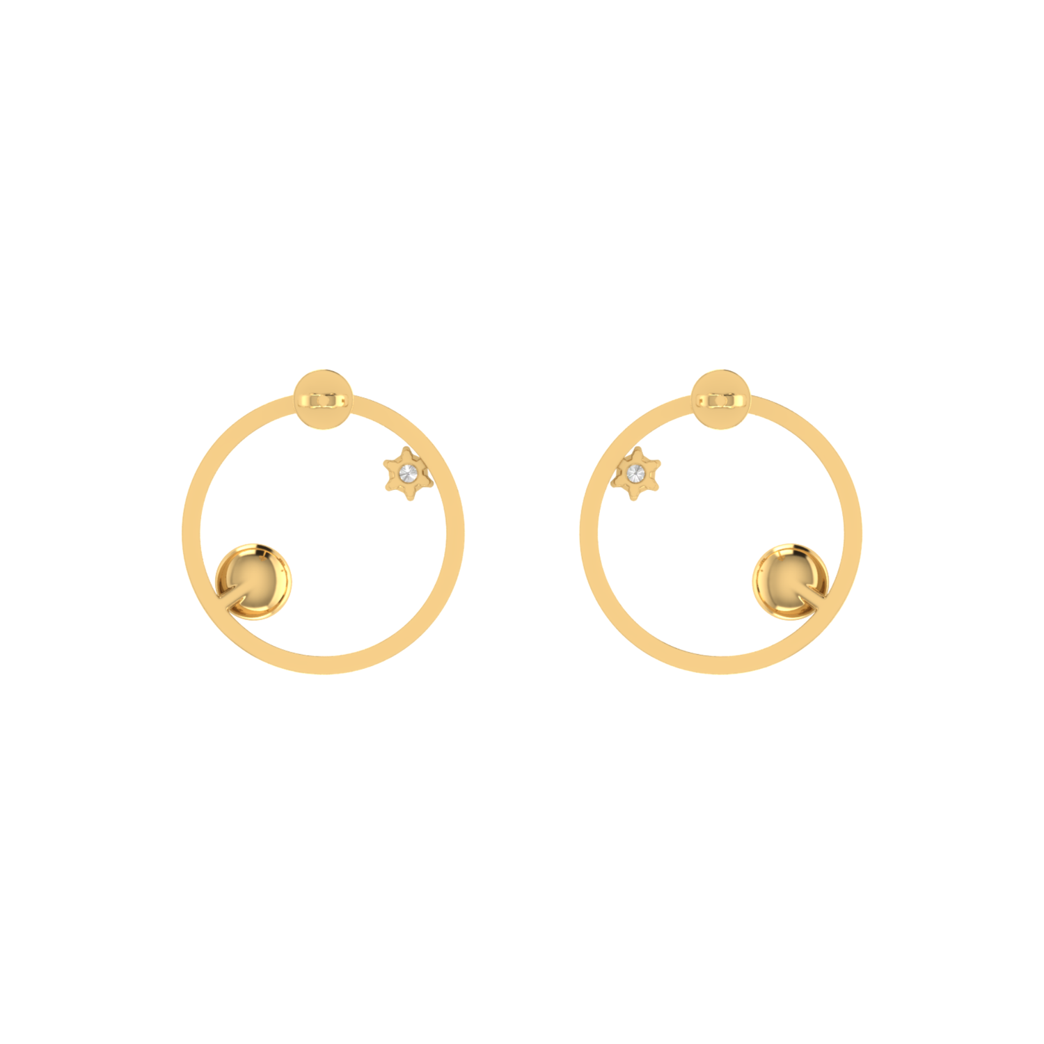 Cosmic Constellation Gold Plated Lab Grown Diamond Earrings