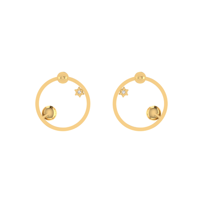 Cosmic Constellation Gold Plated Lab Grown Diamond Earrings