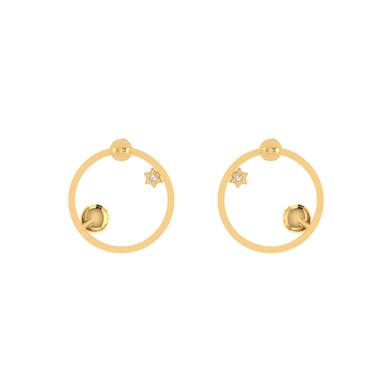 Cosmic Constellation Gold Plated Lab Grown Diamond Earrings