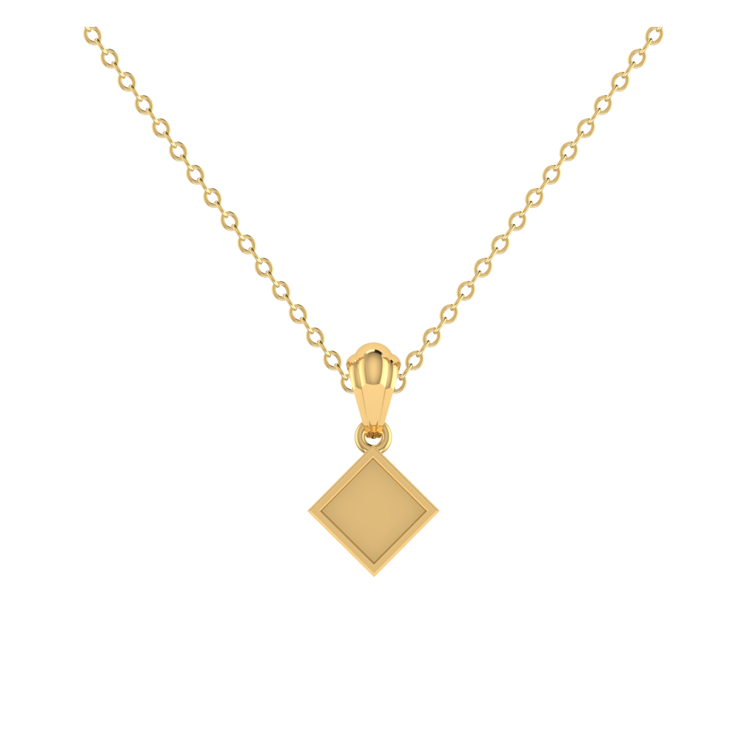 Equilibrium Drop Gold Plated Lab Grown Diamond Pendant