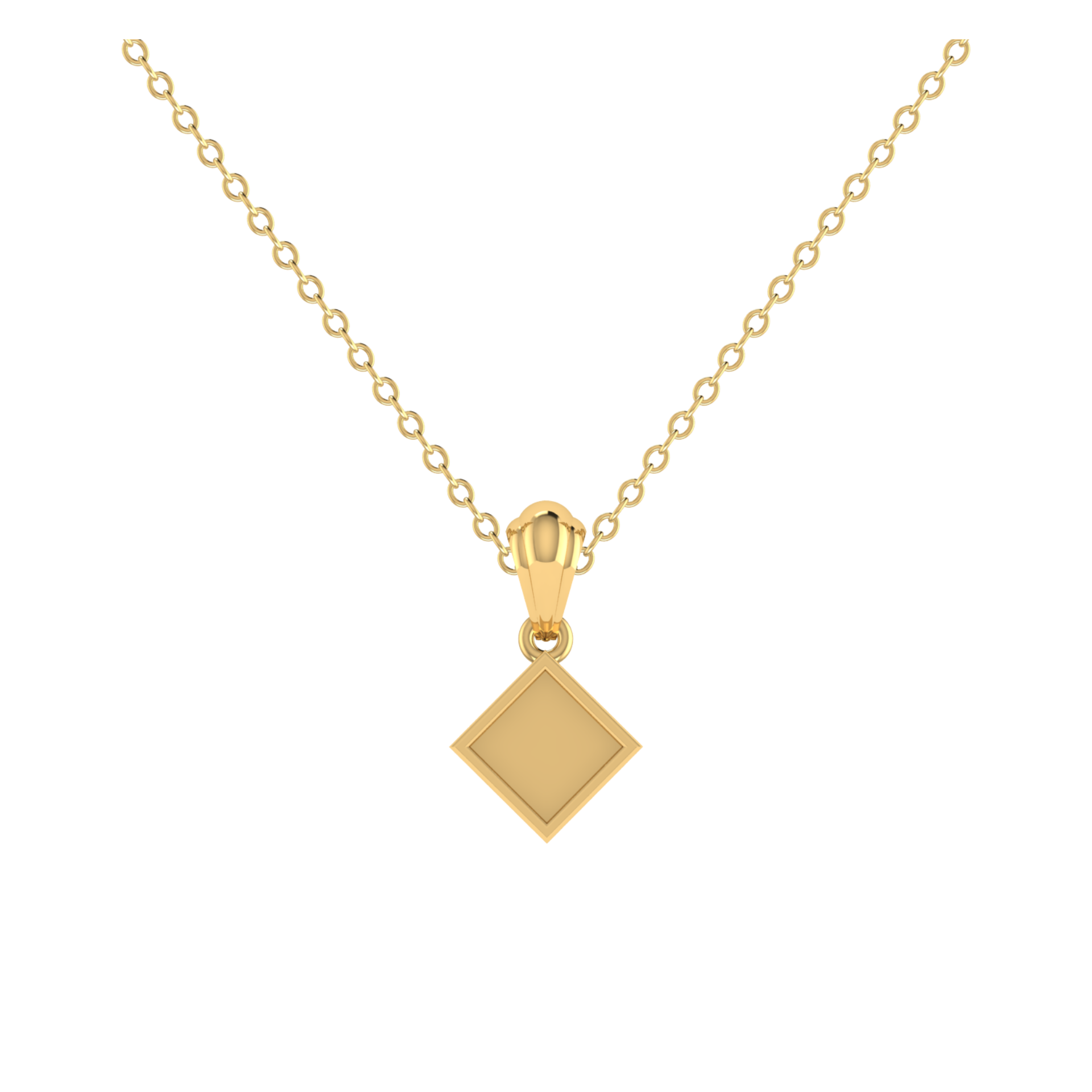 Equilibrium Drop Gold Plated Lab Grown Diamond Pendant