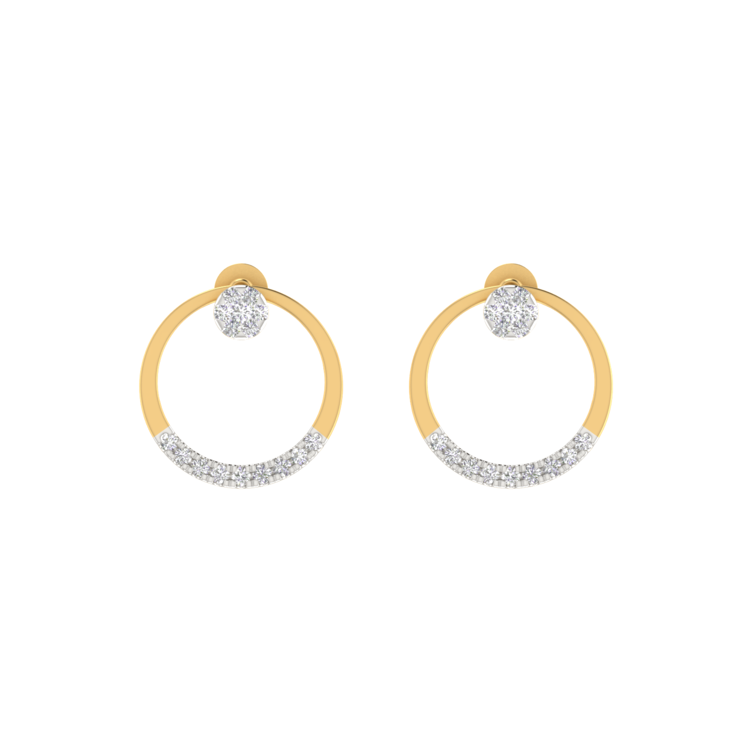 Lumina Crest Gold Plated Lab Grown Diamond Earrings