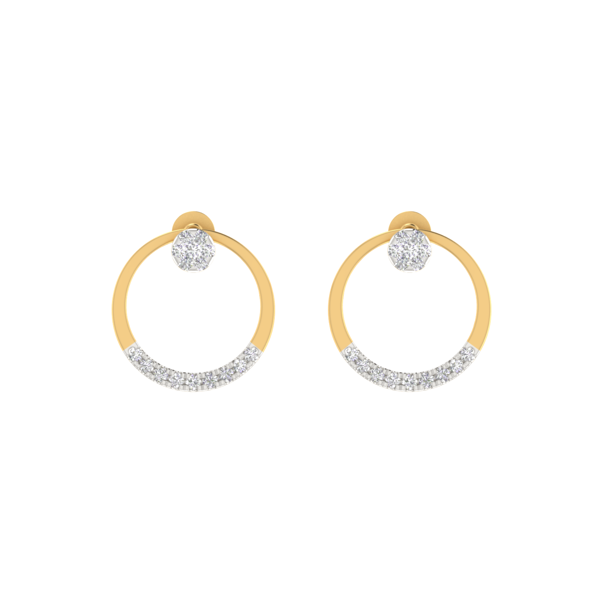 Lumina Crest Gold Plated Lab Grown Diamond Earrings