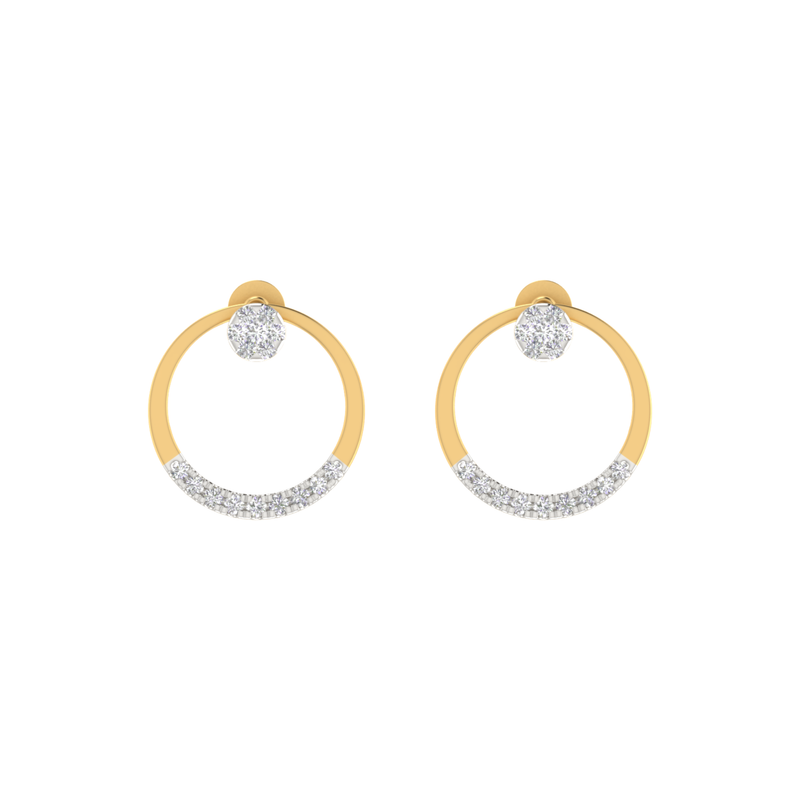 Lumina Crest Gold Plated Lab Grown Diamond Earrings