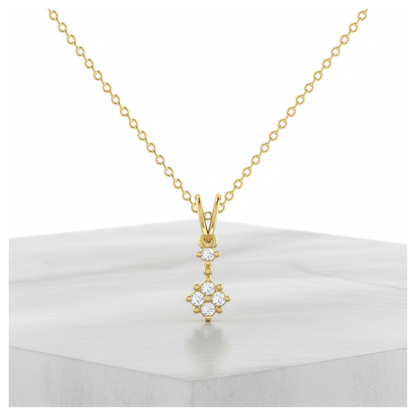 Trinity-Plus Gold Plated Lab Grown Diamond Pendant