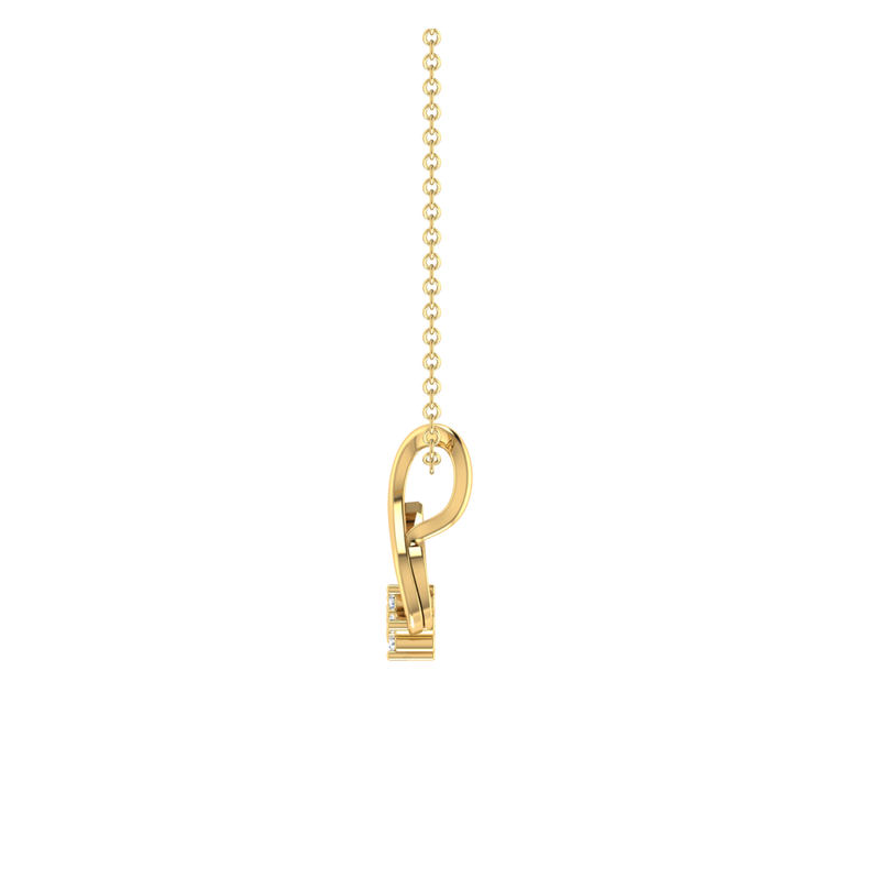 Jasmine Swirl Gold Plated Lab Grown Diamond Pendant