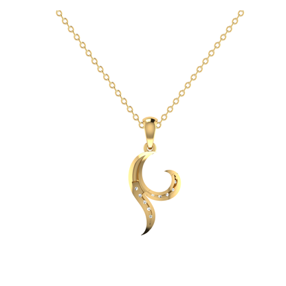 Surge-Helix Gold Plated Lab Grown Diamond Pendant