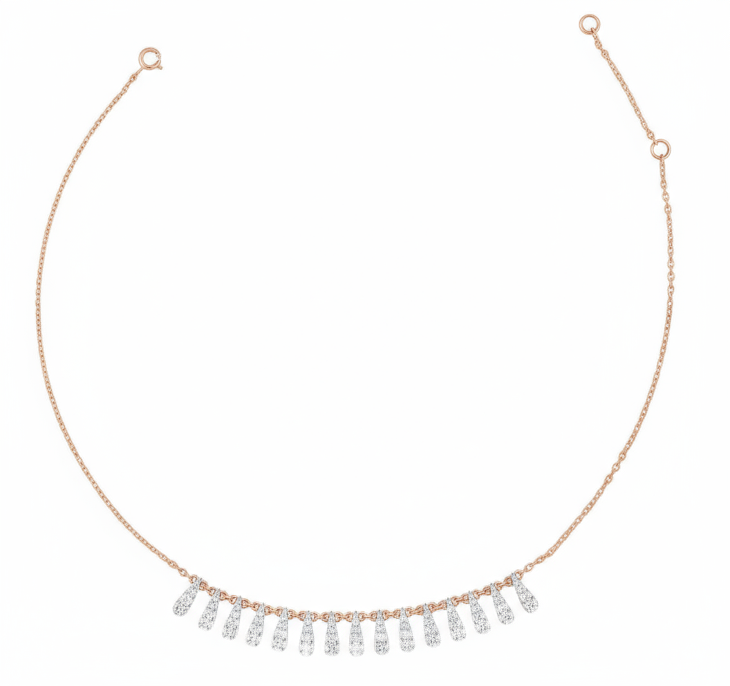 Shimmer Tassel Lab Grown Diamond Necklace
