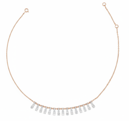 Shimmer Tassel Lab Grown Diamond Necklace
