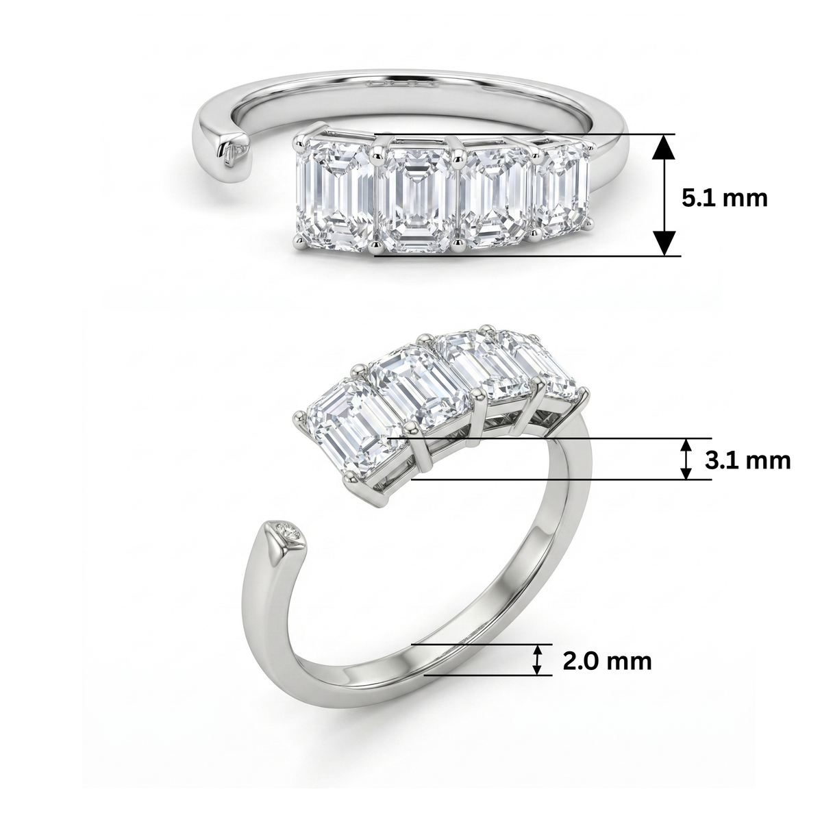 Avelisse Fourfold Lab Grown Diamond Ring