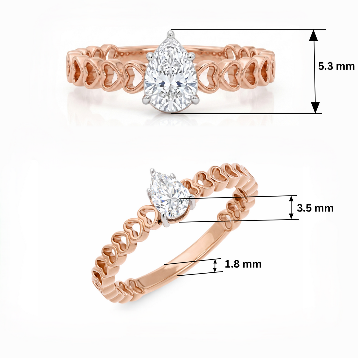 Heritage Heart Lab Grown Diamond Ring