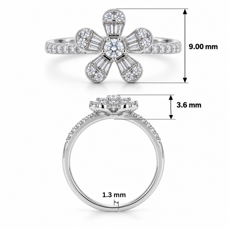 Jasmine Bloom Lab Grown Diamond Ring