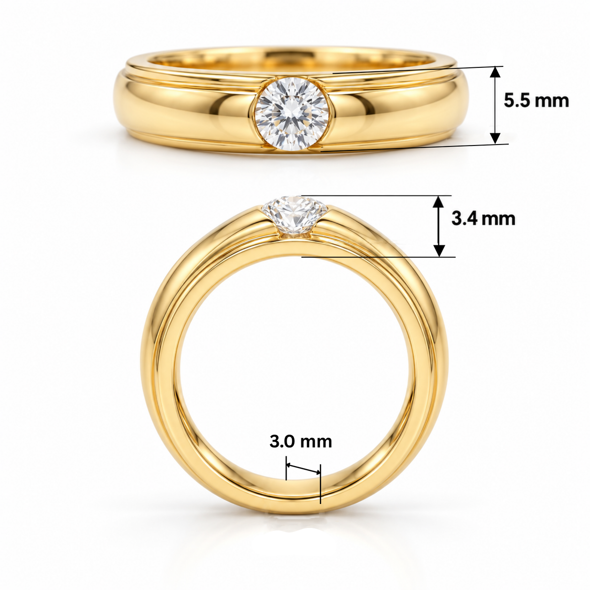 Orven Axis Lab Grown Diamond Ring