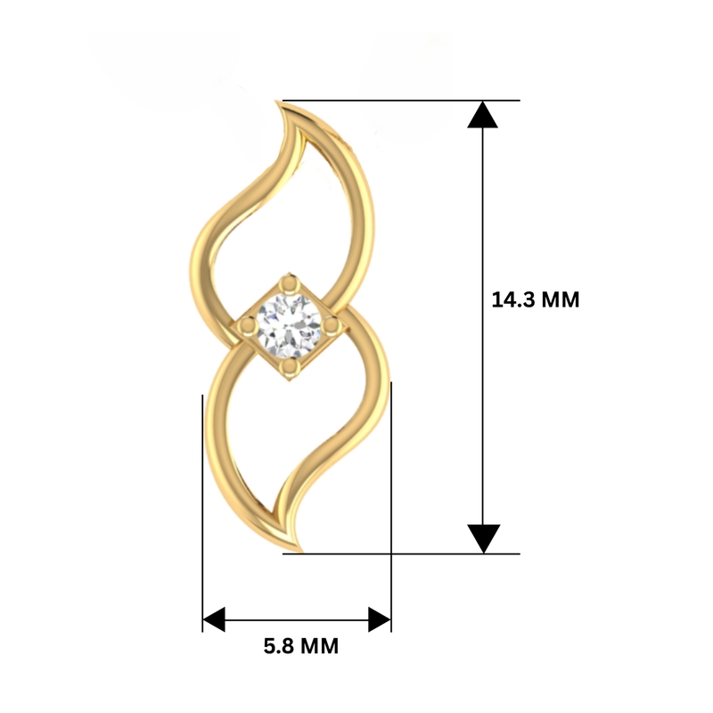 Sonnet Twist Gold Plated Lab Grown Diamond Pendant
