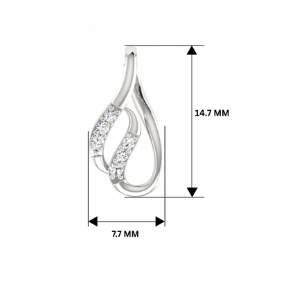 Glidex Tier Platinum Plated Lab Grown Diamond Pendant