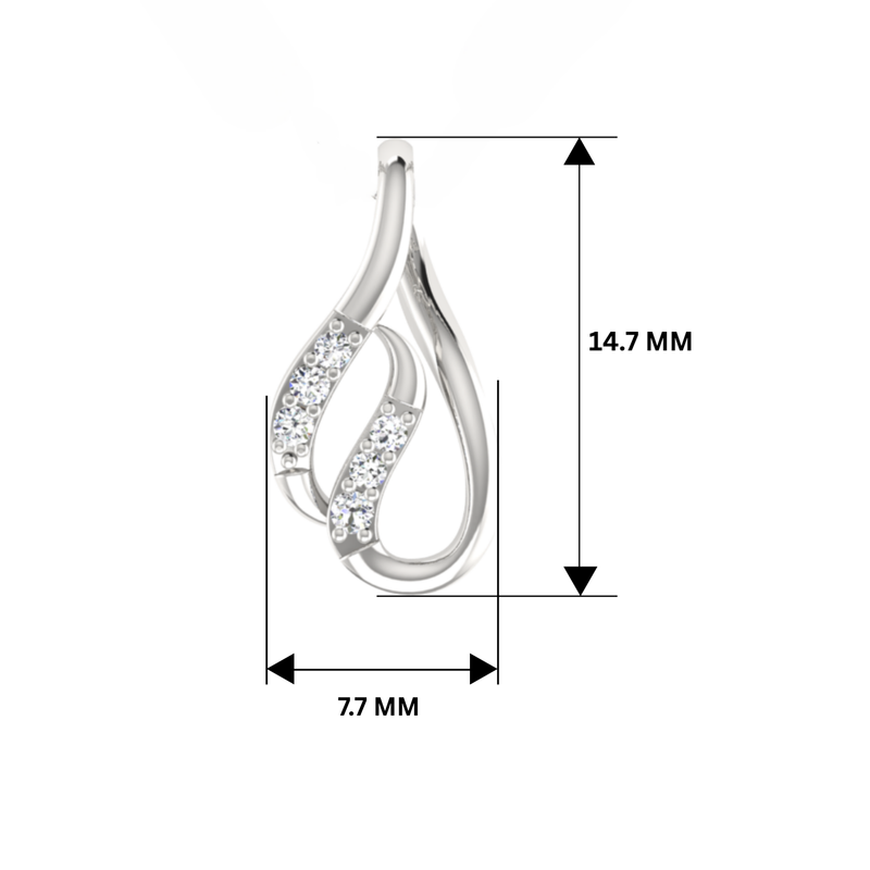 Glidex Tier Platinum Plated Lab Grown Diamond Pendant