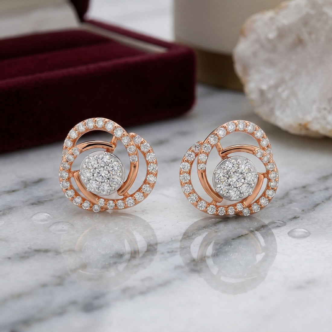 Blooming Blush Lab Grown Diamond Earrings