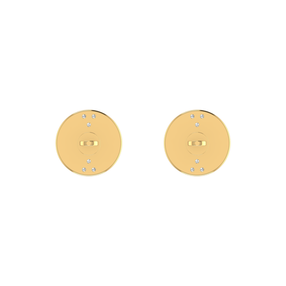 Opposing Aura Gold Plated Lab Grown Diamond Earrings
