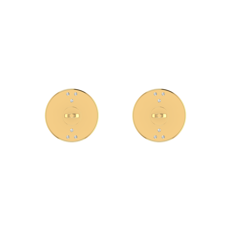 Opposing Aura Gold Plated Lab Grown Diamond Earrings
